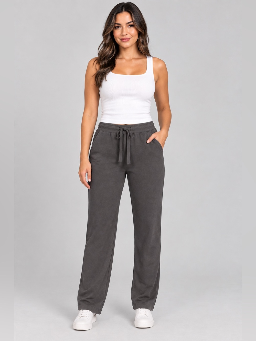 Women's Lou & Grey for LOFT Charcoal Gray Pull-On Lounge Pants - Size Small